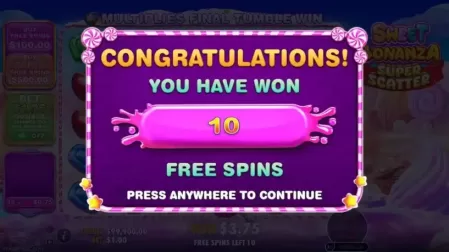 Sweet Bonanza Super Scatter slot screenshot 3