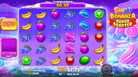 Sweet Bonanza Super Scatter slot screenshot 4