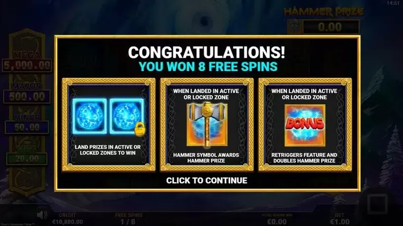 Thor’s Hammer Time slot screenshot 3