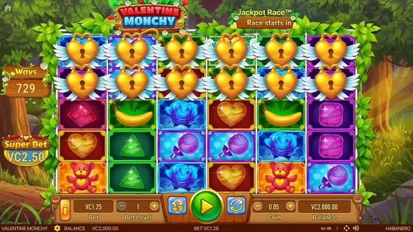 Valentine Monchy slot screenshot 1
