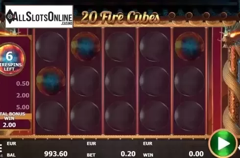 Free Spins Game Play Screen