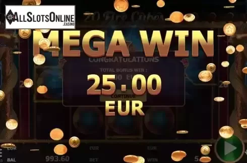 Total Win in Free Spins Screen