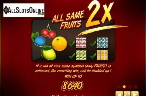 Paytable 2. 27 Hot Lines Delux from Zeus Play