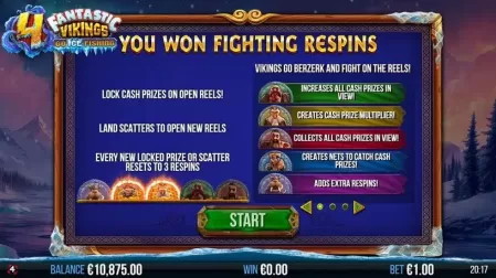 4 Fantastic Vikings Go Ice Fishing slot screenshot 2