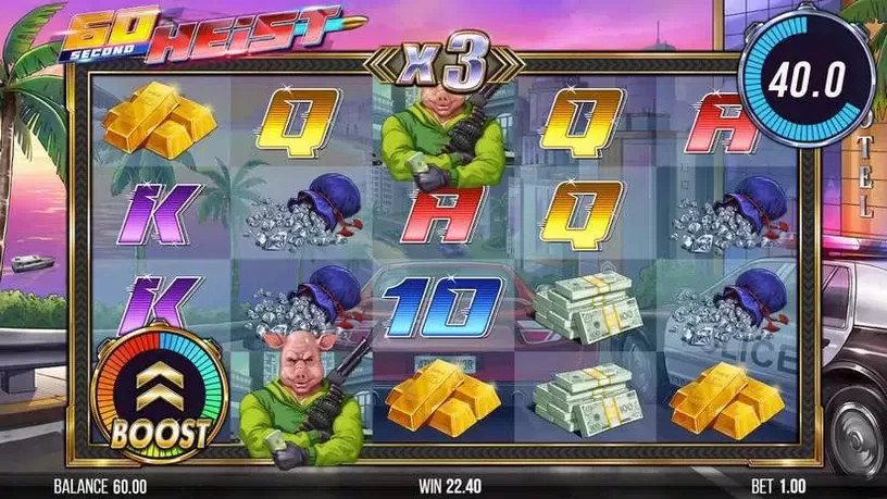 60 Second Heist slot screenshot 1