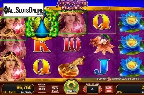 Win Screen 2. Adorned Peacock from Konami