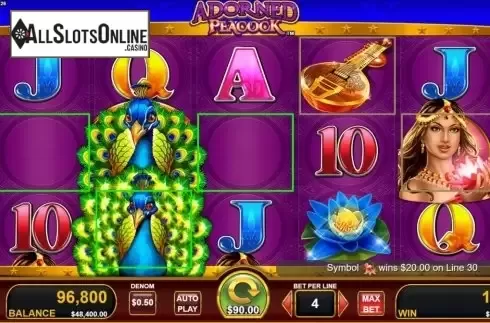 Win Screen 3. Adorned Peacock from Konami