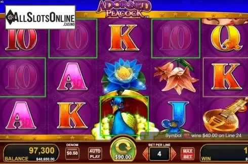Win Screen 1. Adorned Peacock from Konami