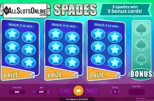 Scratch card game screen
