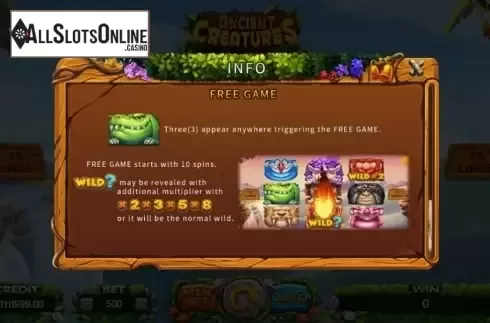 Free Games feature screen