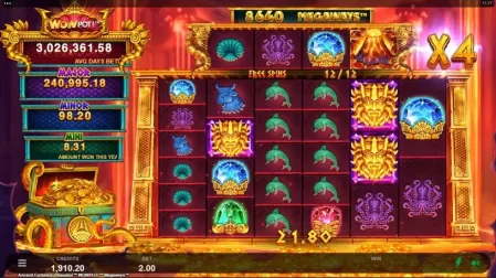 Ancient Fortunes Poseidon WowPot Megaways slot screenshot 5