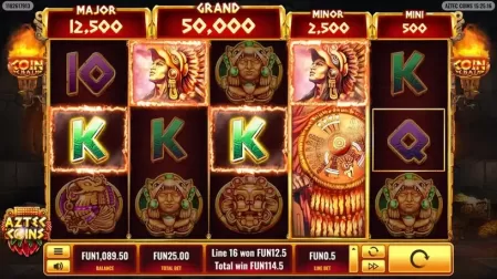 Aztec Coins slot screenshot 2
