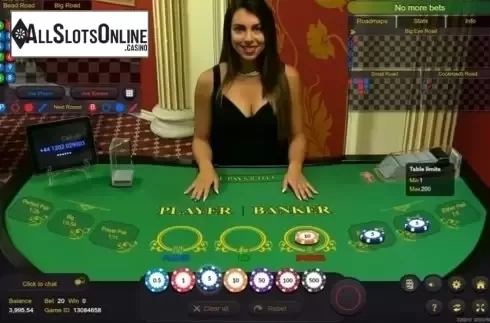 Game Screen. Baccarat Live Casino (Ezugi) from Ezugi