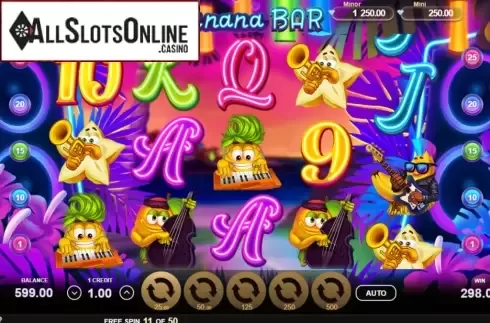 Reel Screen Free Spins. Banana Bar from Gamzix