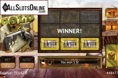 Win Screen. Bandit’s Gold from Vermantia