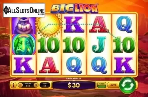 Win Screen . Big Lion from Skywind Group