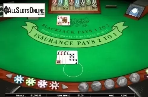 Win screen. BlackJack Atlantic City SH from NextGen