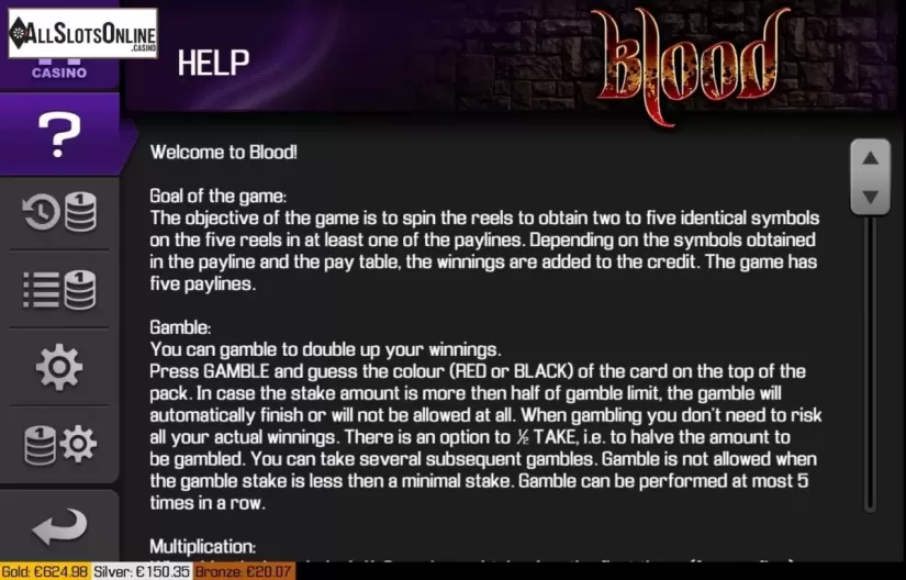 Feature screen 1. Blood from Apollo Games