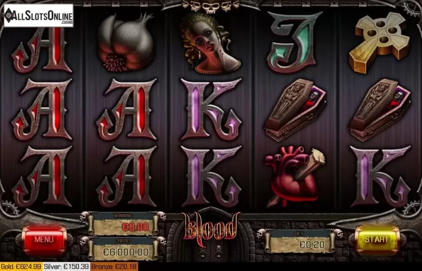 Reel screen. Blood from Apollo Games