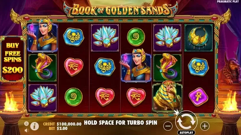 Book of Golden Sands slot screenshot 1