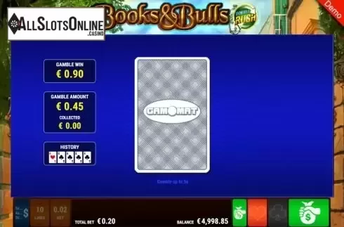Risk/Gamble game screen