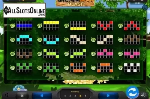 Paytable 4. Broker Bear Blast from Oryx