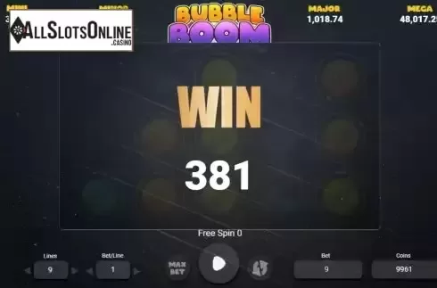 Win Free Spin screen