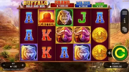 Buffalo Hold and Win slot screenshot 1