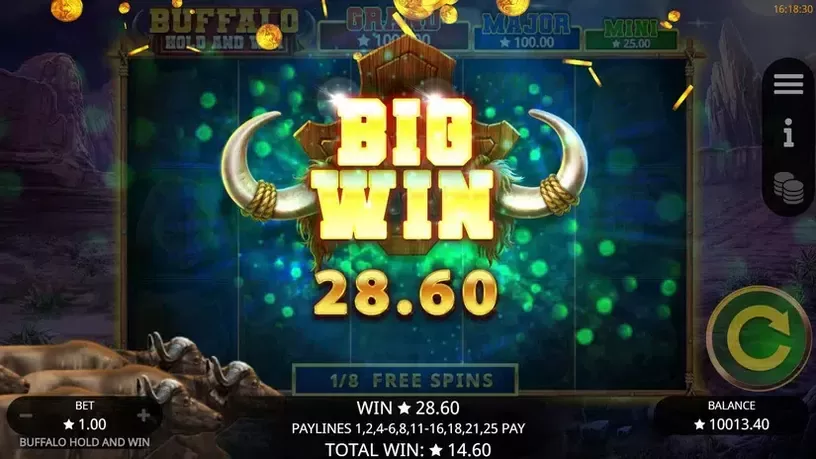Buffalo Hold and Win slot screenshot 6