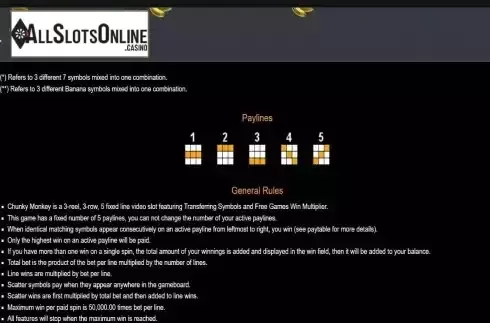 PayLines screen