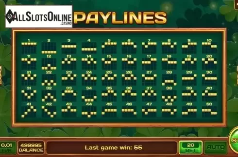 Pay Lines screen