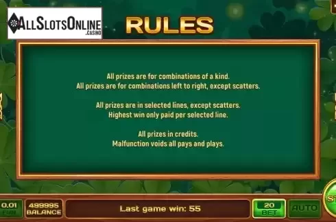 Game Rures screen