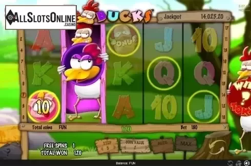 Game workflow screen. Cluck Bucks from Espresso Games