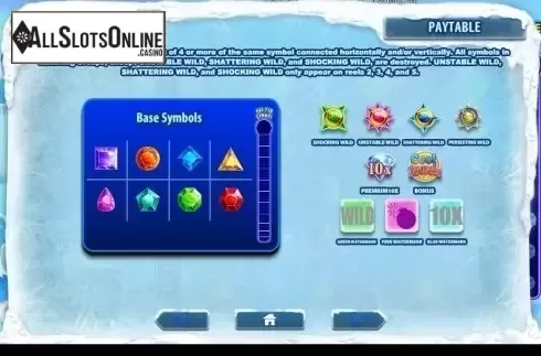 Paytable 1. Cool Jewels from WMS