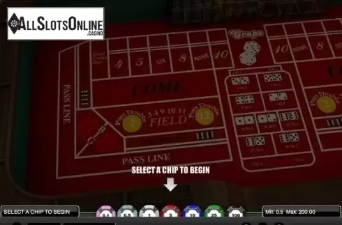 Game Screen 1. Craps (1x2gaming) from 1X2gaming