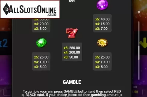 Paytable 2. Crystal Win from Fazi