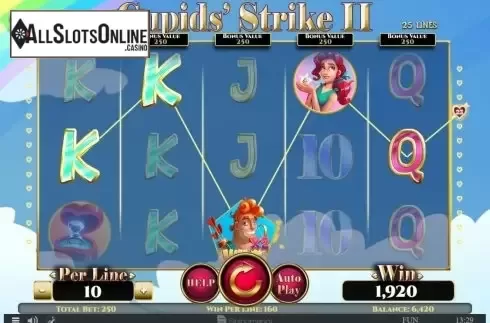 Win Screen. Cupids Strike 2 from Spinomenal