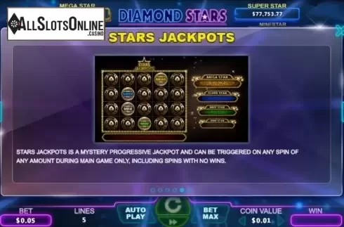 Jackpot 1. Diamond Stars from The Stars Group