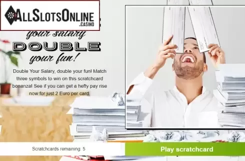 Game screen. Double your salary from Gluck Games
