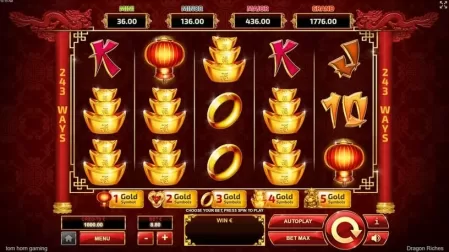 Dragon Riches slot screenshot 1
