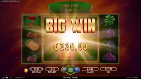 Dynamite Fruits Deluxe slot screenshot 9