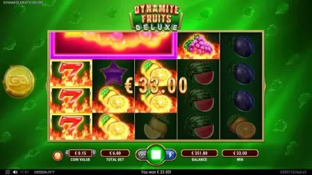 Dynamite Fruits Deluxe slot screenshot 3