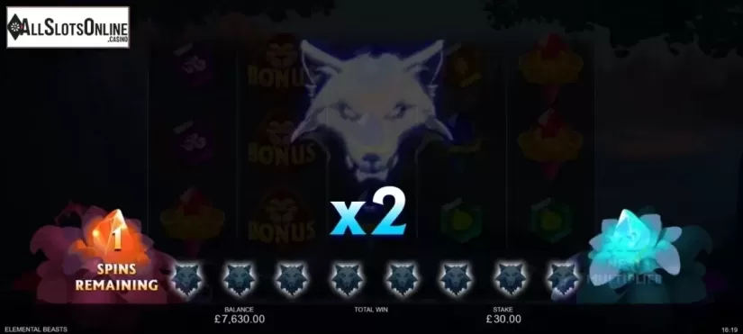 Free Spins 3. Elemental Beasts from Inspired Gaming
