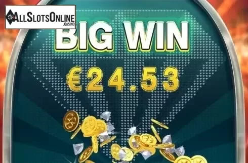Big win screen. Emerald Diamond from Red Tiger