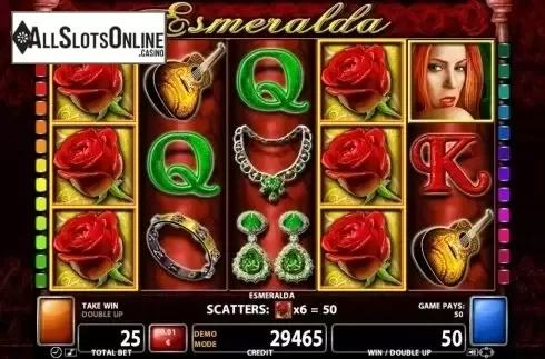 Scatter win screen. Esmeralda (Playtech) from Playtech
