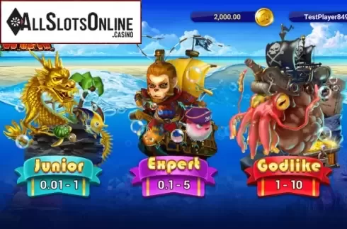 Start Screen. Fishing War from Spadegaming
