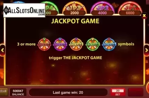Game Features screen