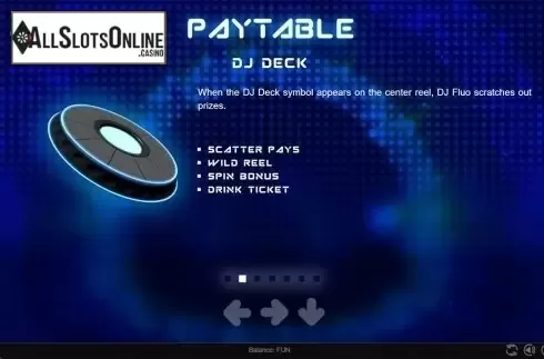 Paytable 2. Fluo Party from Espresso Games