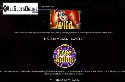 Special symbols screen