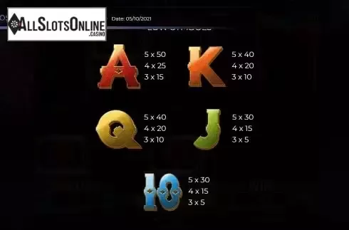 Paytable screen 2